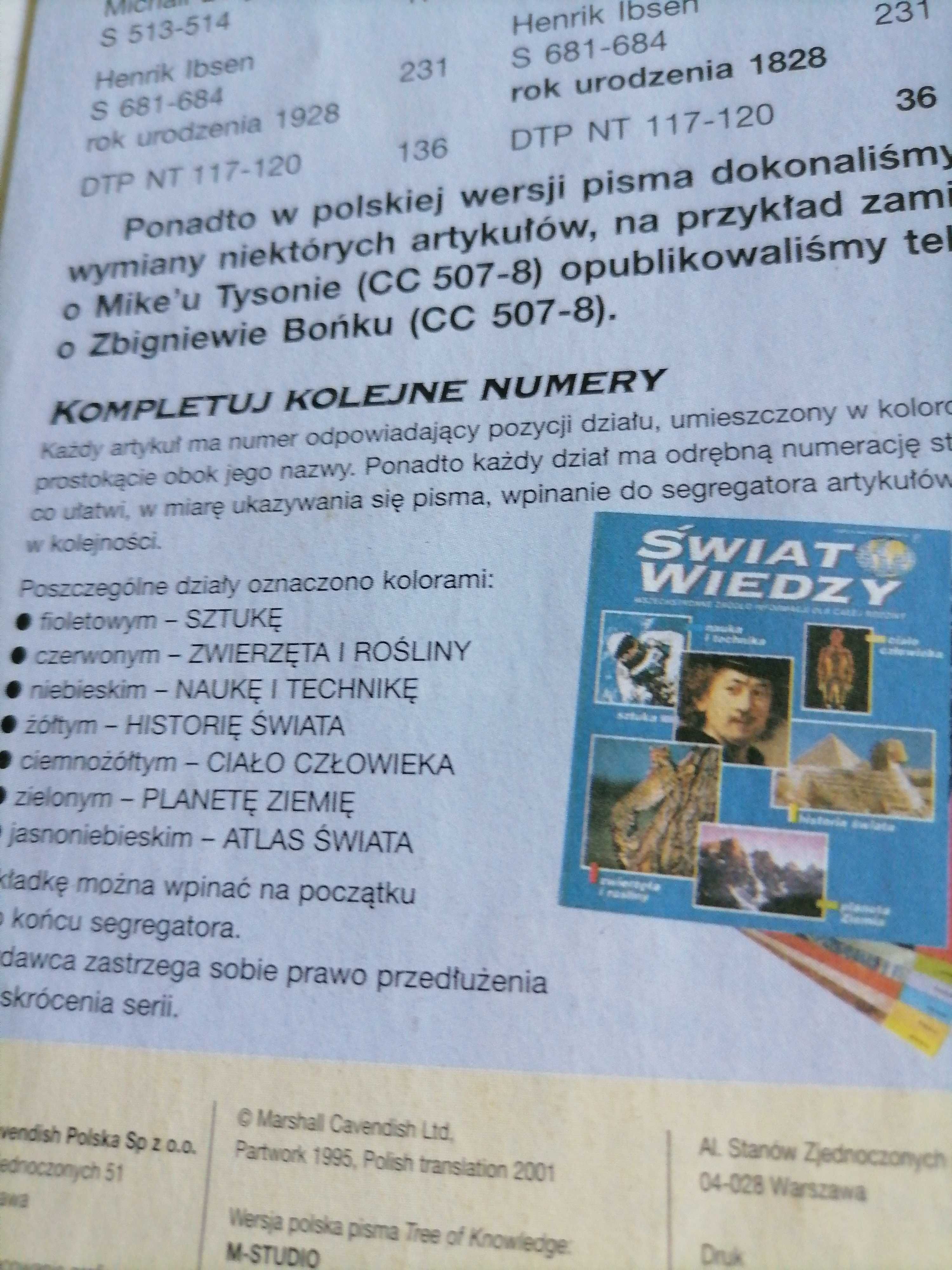 Świat wiedzy-10 segregatorów