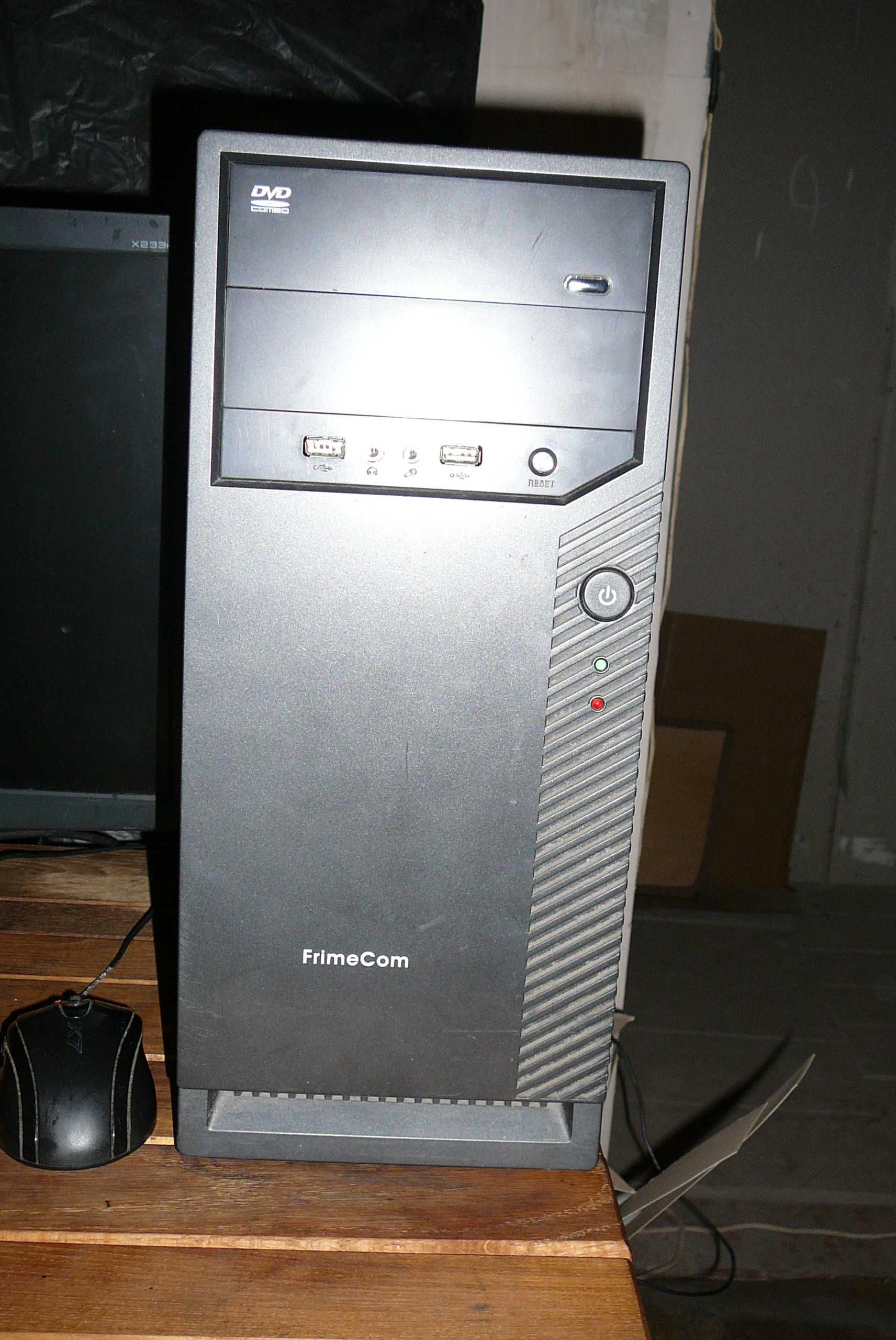 Черный ПК на core i3, ОЗУ 4gb, Видео radeon hd4650 + Монитор Acer 23