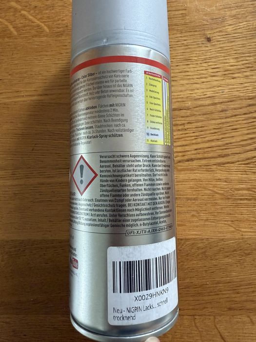 Lakier samochodowy Nigrin srebrny