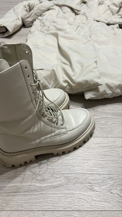 Чоботи кожані на хутрі