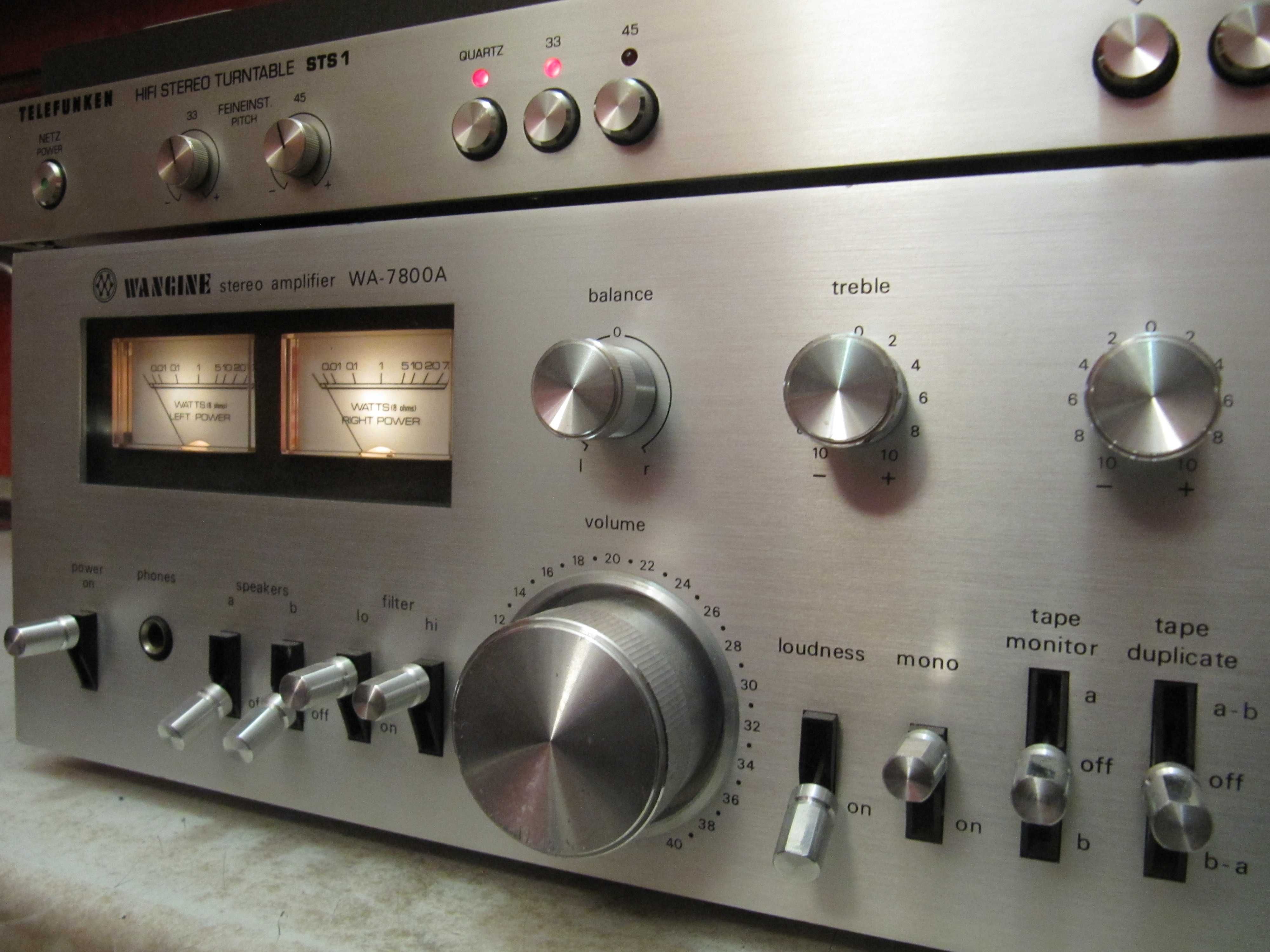 Вініловий Програвач Telefunken + Професійний Підсилювач Silver Vintage