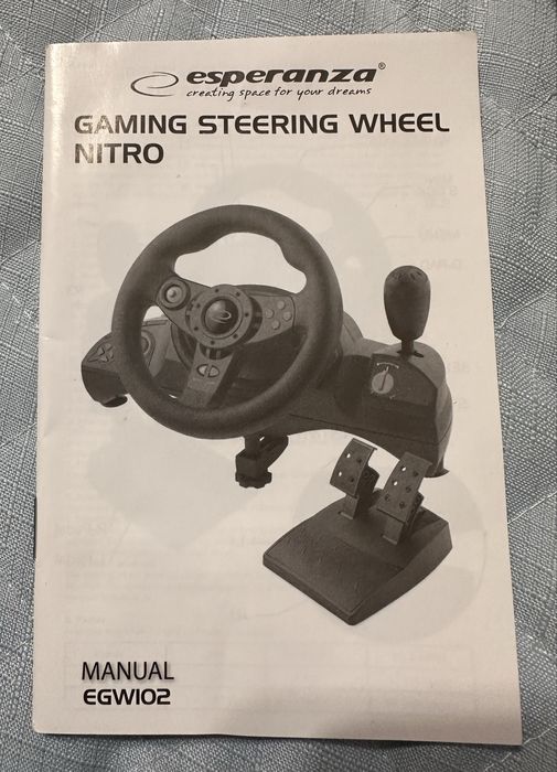 Ігрове кермо Esperanza Nitro EGW102 з педалями та коробкою передач