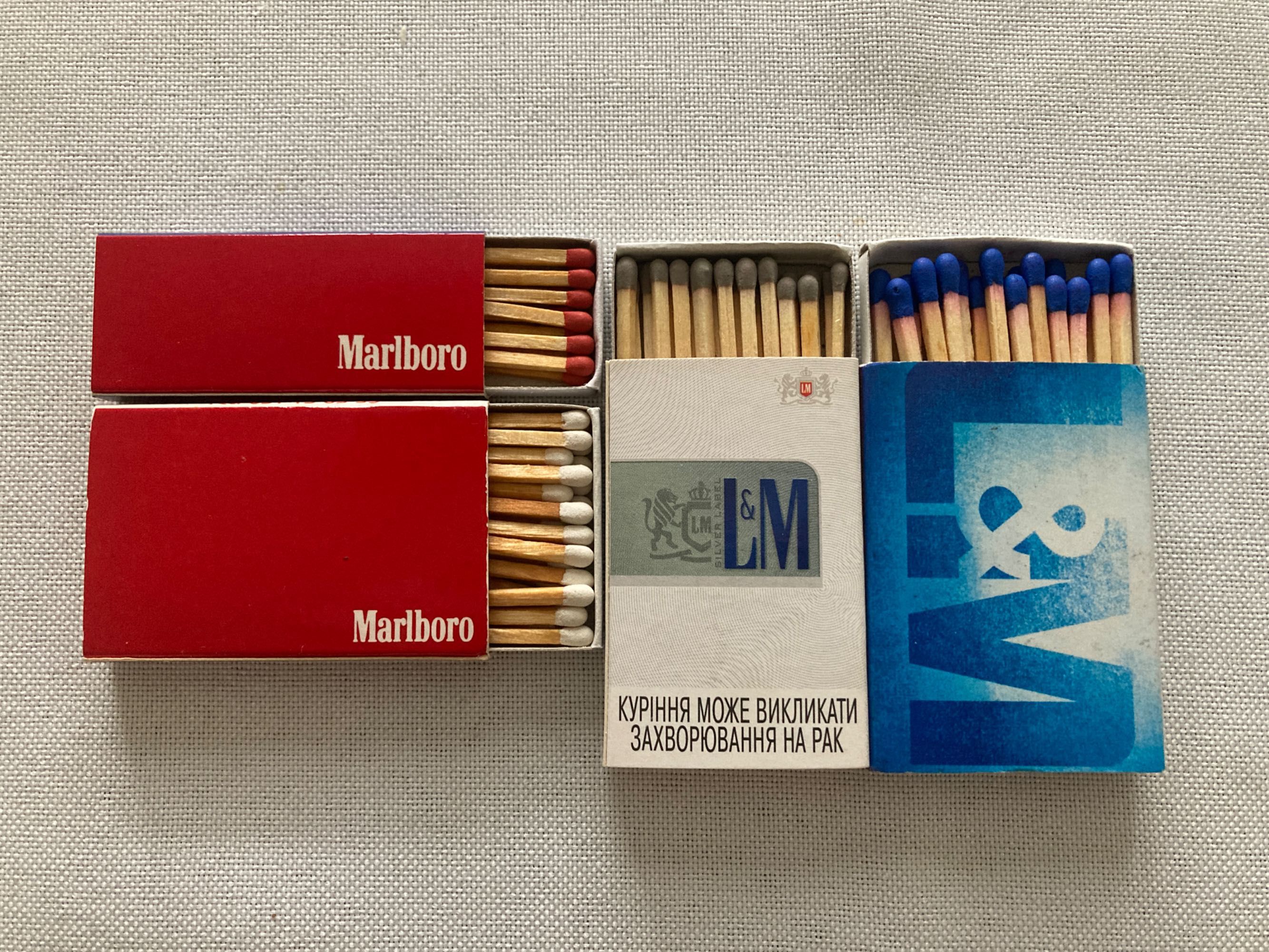 Zapałki kolekcjonerskie reklama papierosów   Marlboro