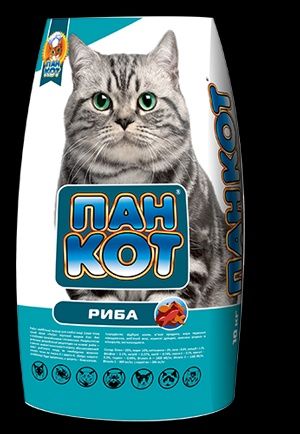 Корм для котов Пан Кот рыба, говядина,микс 10 кг