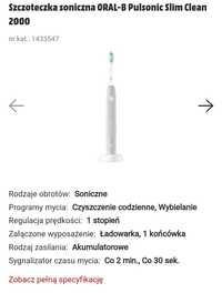 Szczoteczka soniczna ORAL-B Pulsonic Slim Clean 2000 Gray