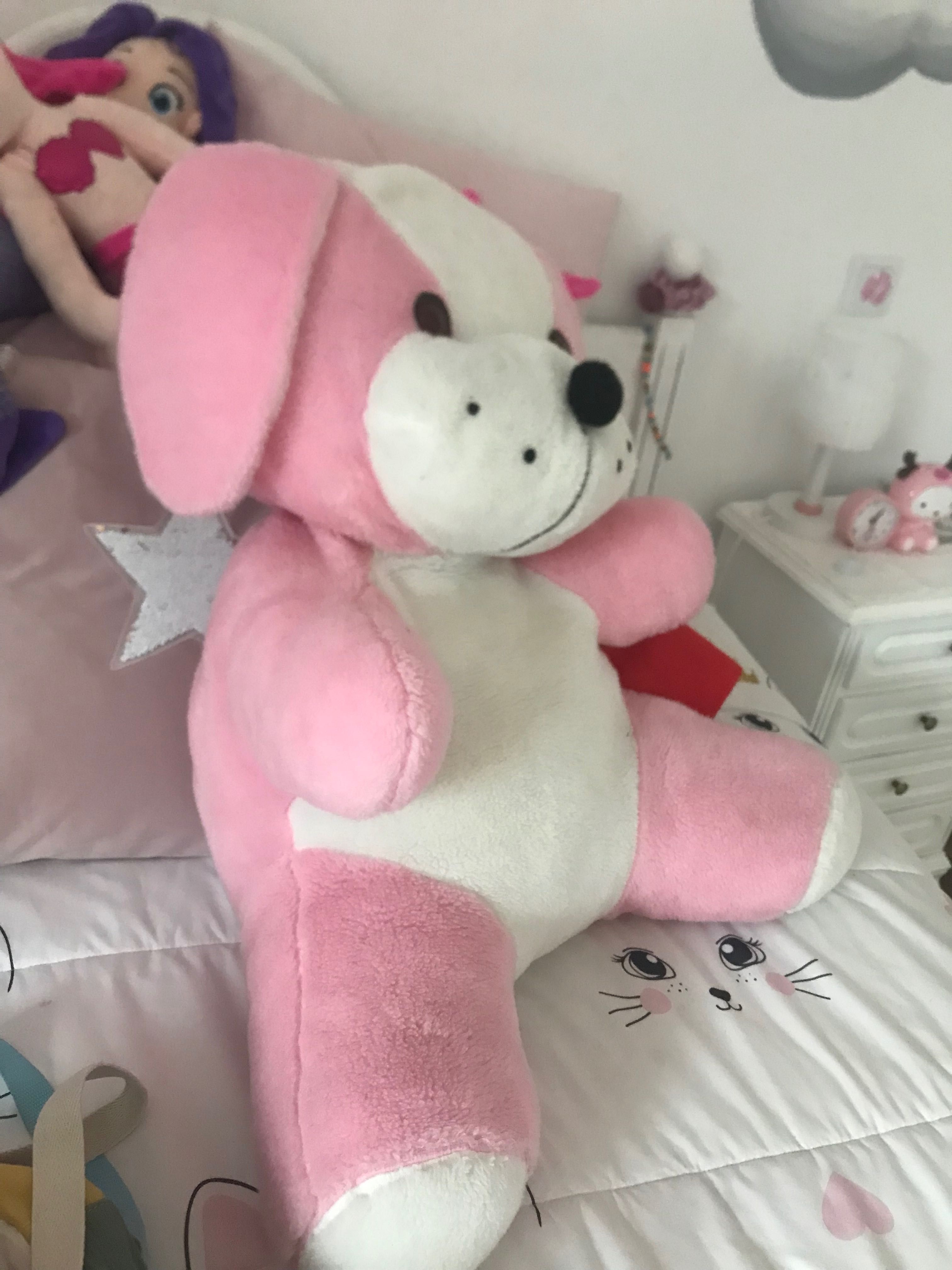 Urso peluche rosa