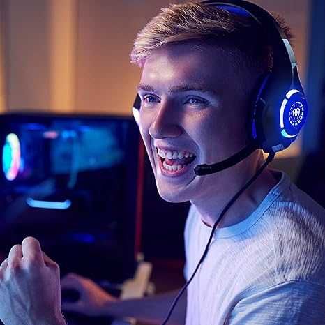 Słuchawki gamingowe do PC, PS5 z mikrofonem z redukcją szumów