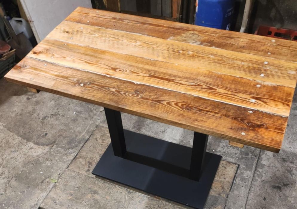 Stół 110x60 lakierowany blat nogi stalowe