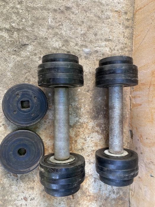 Гантели и набор блинов