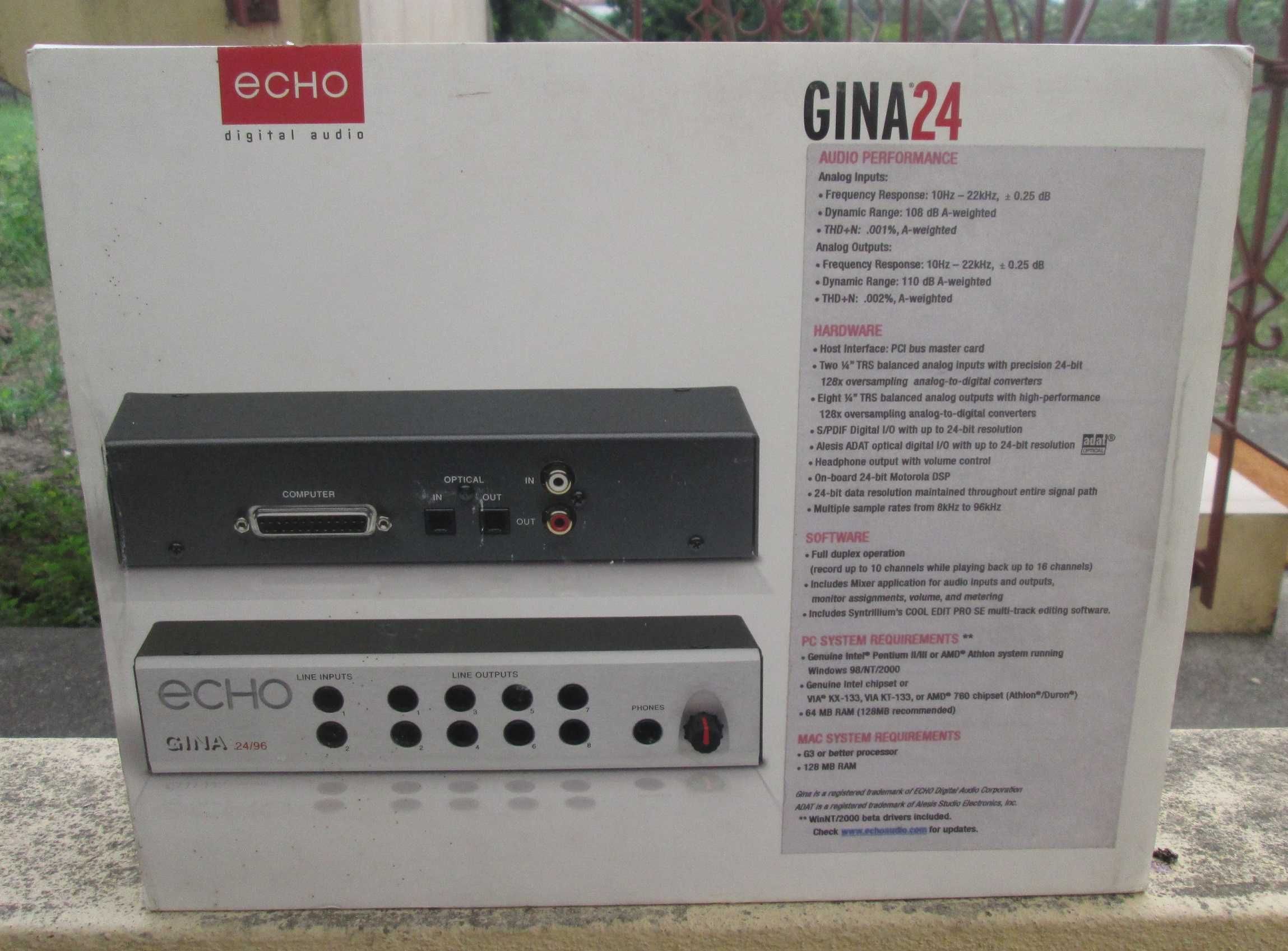 Interface áudio Echo Gina 24/96