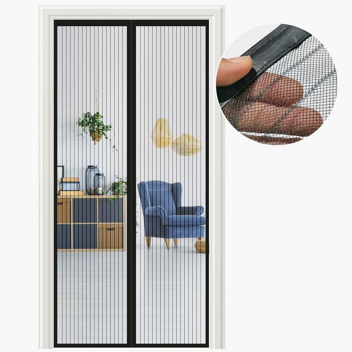 Magnetyczna moskitiera 85x205 czarna