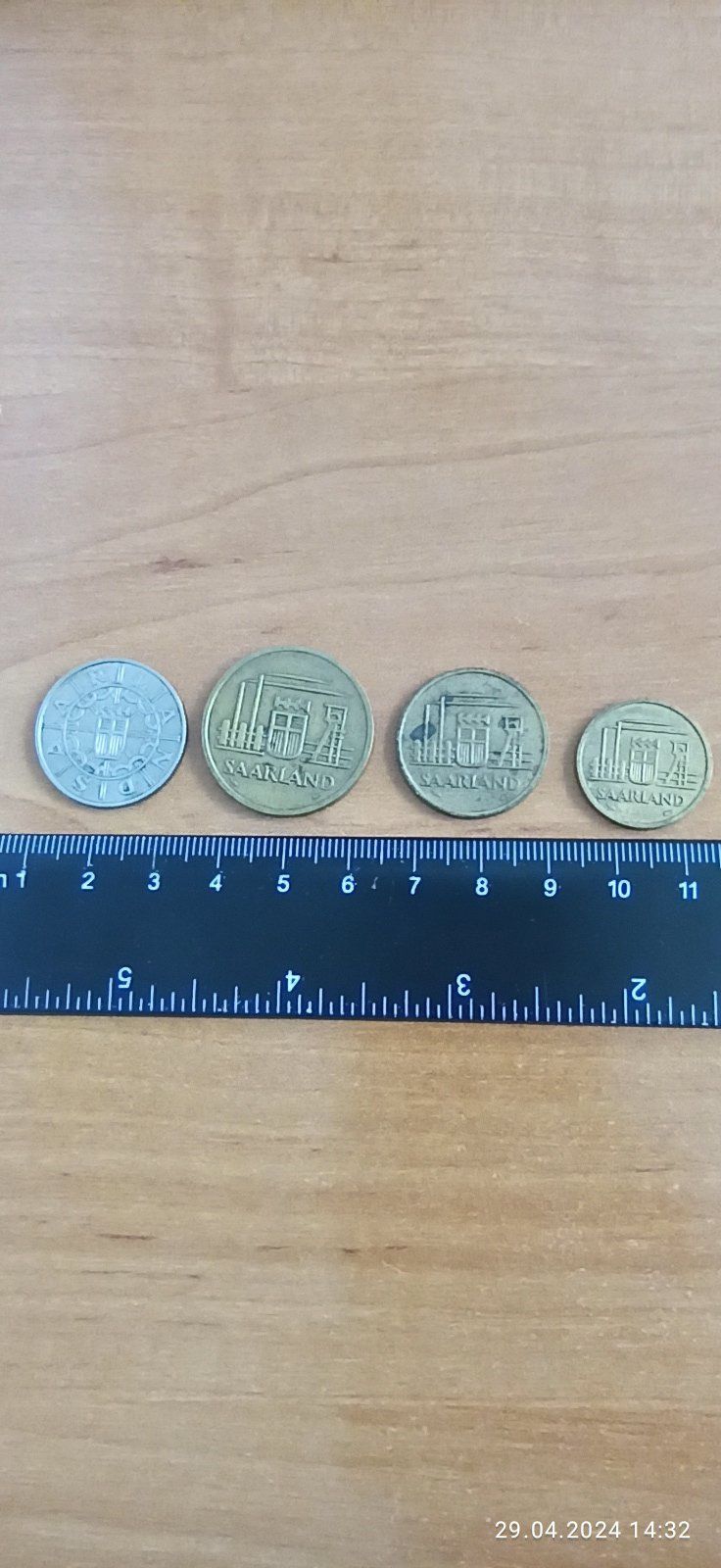 Набір рідкісних монет Саарленд, Саар, Саарланд 10, 20, 50, 100 франків