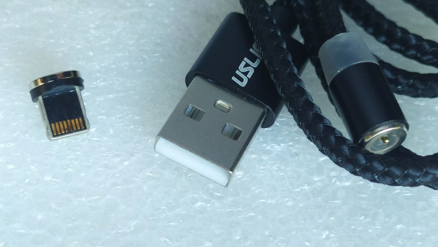 Магнітний кабель USLION 5 кольорів зарядка micro USB смартфон
