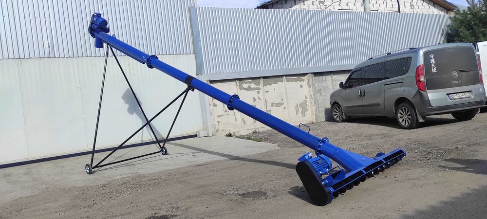 Шнековый погрузчик с подборщиком, транспортер гвинтовий, конвеєр, шнек