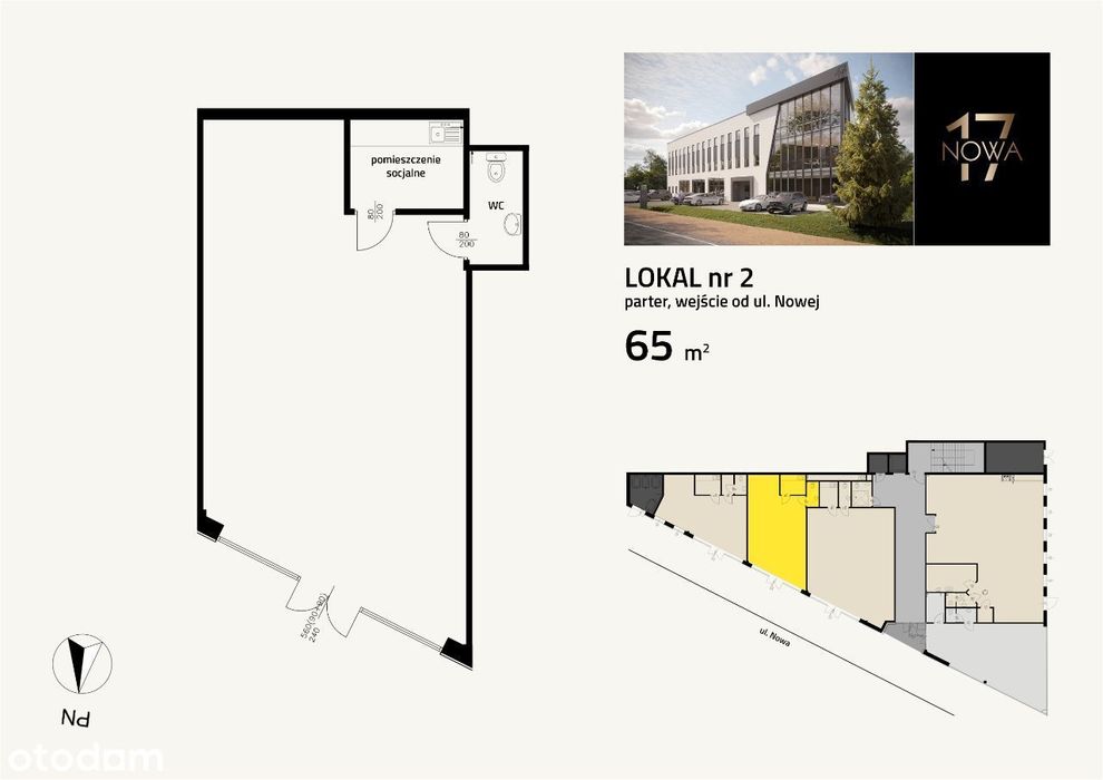 Lokal użytkowy z witryną wystawową