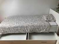 Meble Forte Snow, łóżko białe 90x200 cm