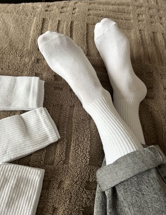 Білі високі шкарпетки 12 пар Купить носки / білі спортівгі носки купит