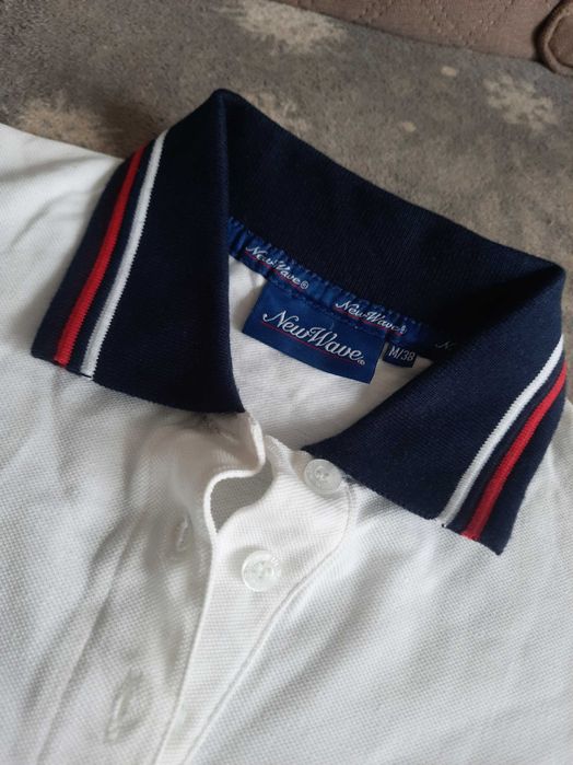 Koszulka z kołnierzykiem New wave M