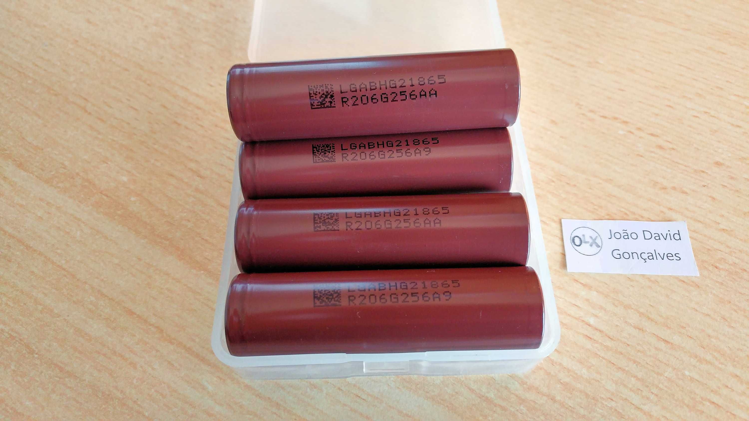 Pilha bateria 18650 LG HG2 3000 mAh 20A recarregável