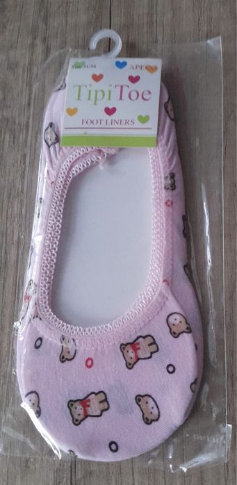 Nowe różowe skarpetki stopki dla dziewczynki