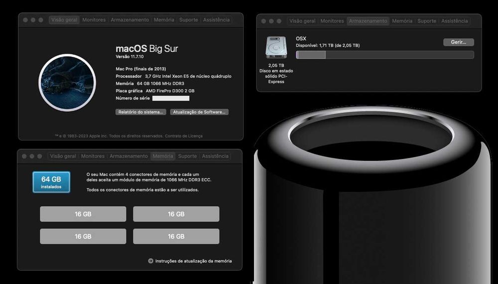 Mac Pro de 2013 em bom estado