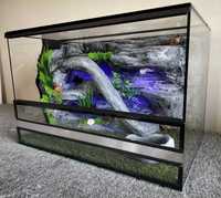 Terrarium z wystrojem dla małego pytona, zbożówki, TW23Sz2L, AquaWaves