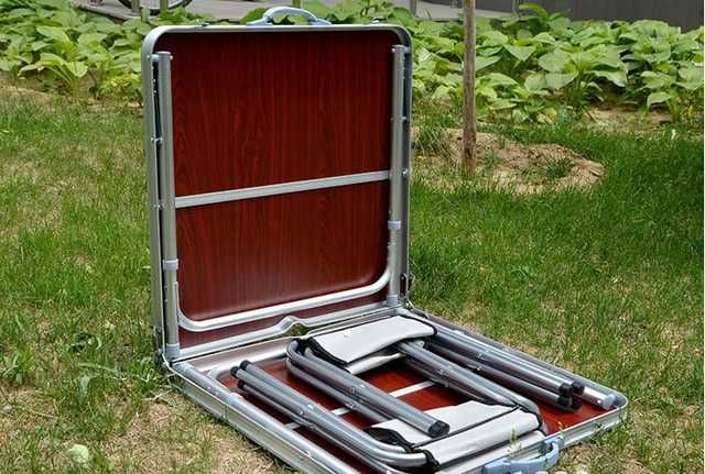 Стол чемодан туристический складной для пикника + 4 стула