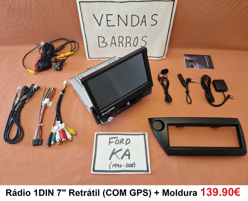 (NOVO) Rádio 1DIN Ford KA • (1996 a 2016) • Android GPS (2DIN)