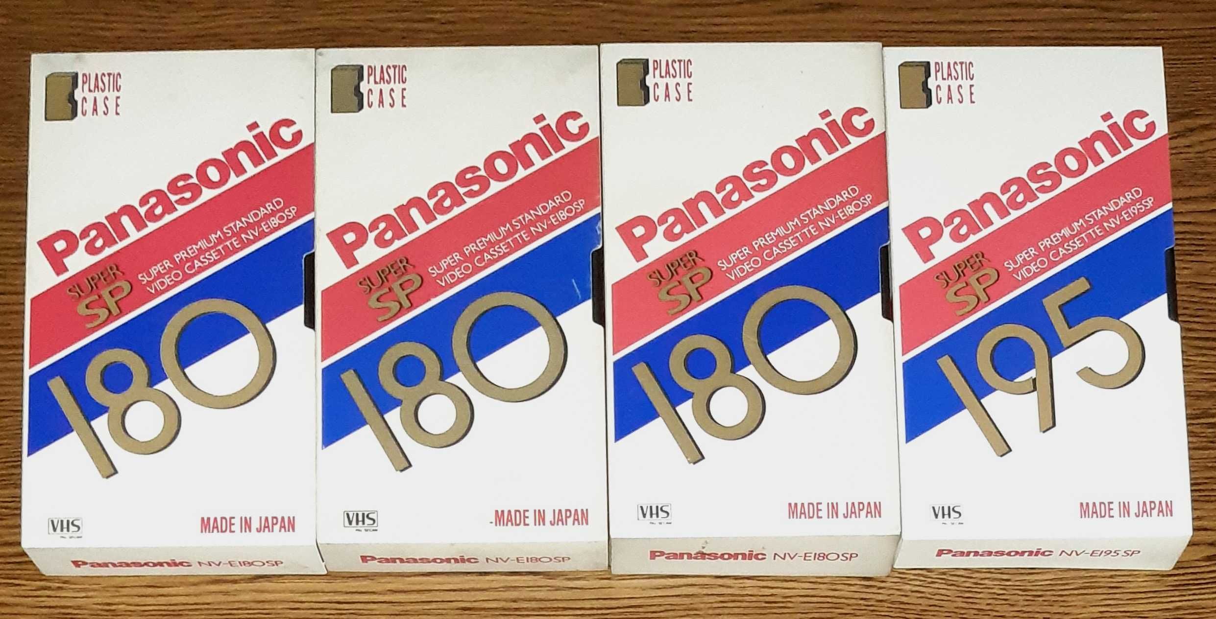 Kasety VHS Panasonic Super SP - cztery sztuki