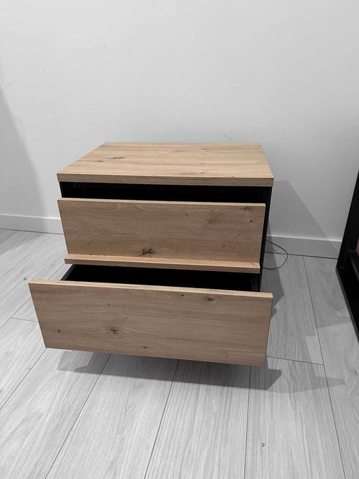 Zestaw mebli System Quant dąb artisan - czarny loft z podświetleniem