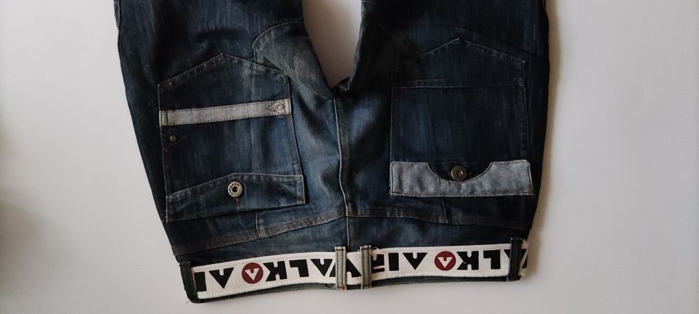 R. 32 Nowe Męskie Spodnie Jeans Skate Bojówki pasek Airwalk