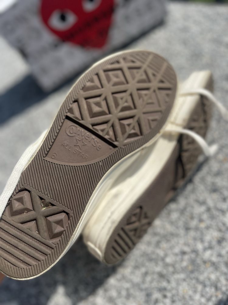 Converse Comme des Garcons Play beżowe r.37 jak nowe trampki buty