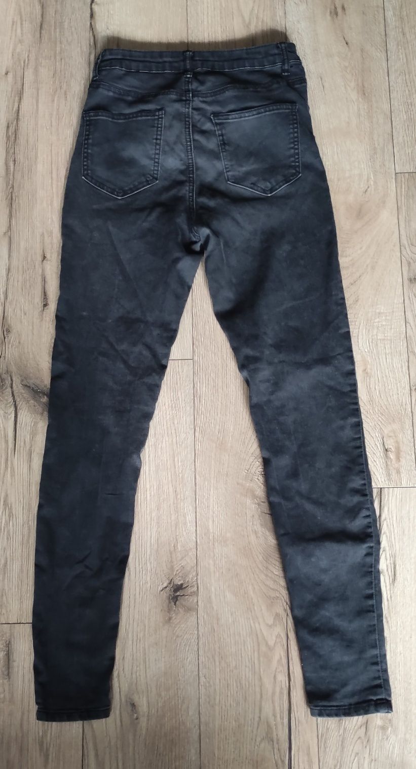 Spodnie jeansy dżinsy damskie czarne FB Sister W28