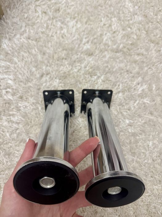 Ніжки для меблів металеві хромові 20 см 2 шт