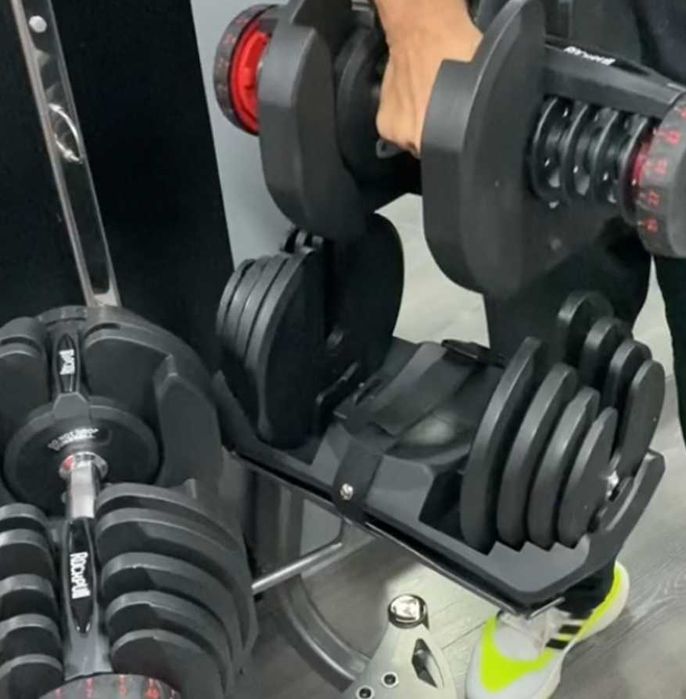 Регульована гантель 40 кг гантелі 17 рівнів ваги 5-40 кг з підставкою