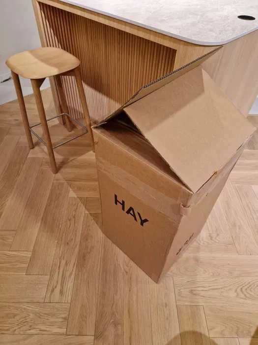 HAY SOFT EDGE 82 niski stołek - dąb mat