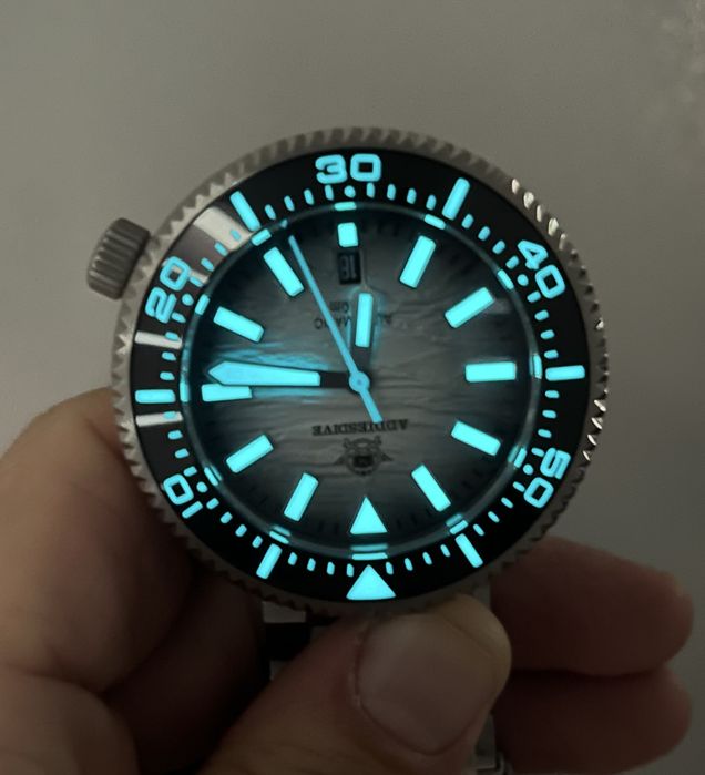 Zegarek automat Addiesdive AD2068, NH35, 100ATM, szafir, mało używany