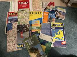 Mapy samochodowe zestaw stare polska tatry warszawa europa chorwacja