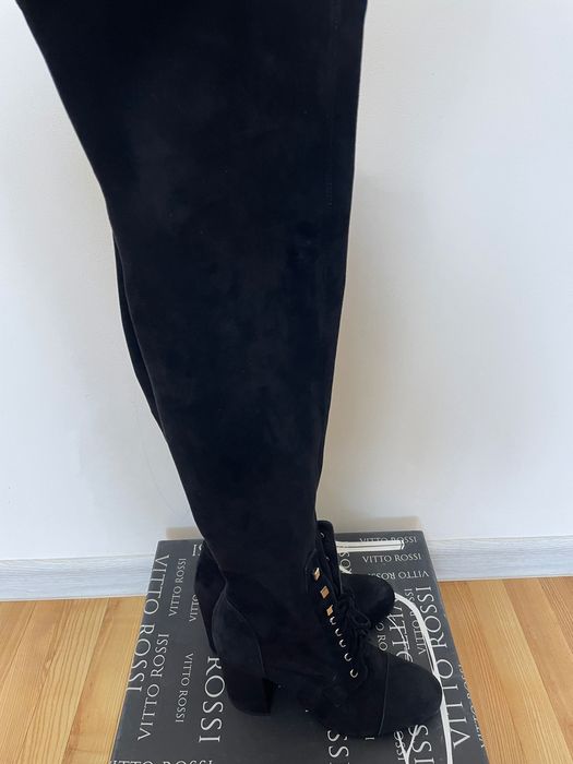 Ботфорти натуральні замшеві