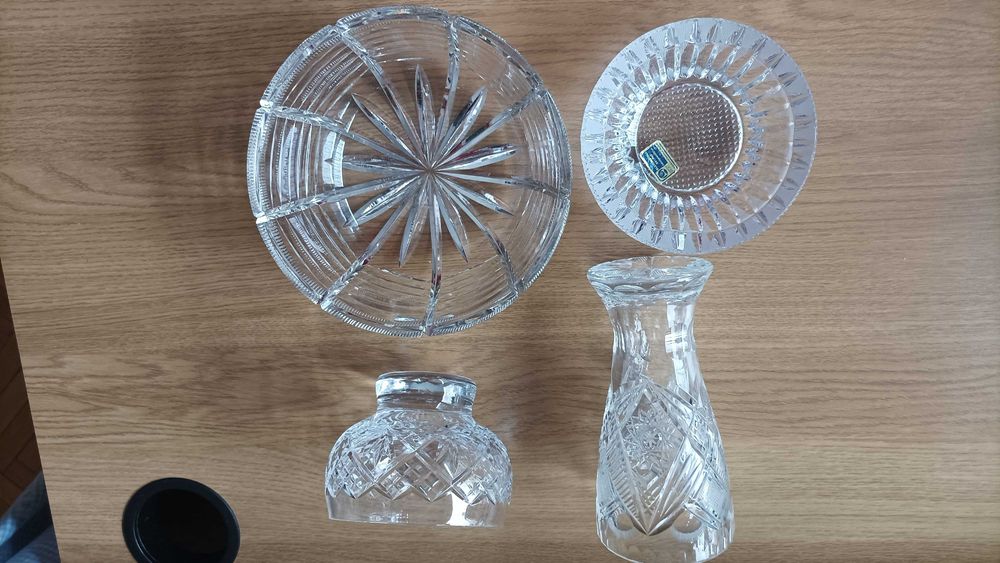 Kryształy wazon misa popielniczka bombonierka