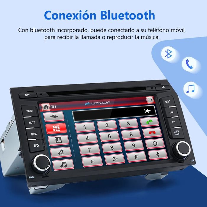 Rádio Seat Leon Mk3 5F 2din GPS com LEITOR CD/DVD BLUETOOTH Windows CE