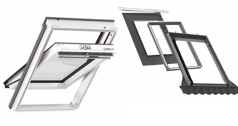 Okno dachowe VELUX GLU 0061 78x140+kołnierz EDW 2000 "ciepły montaż"
