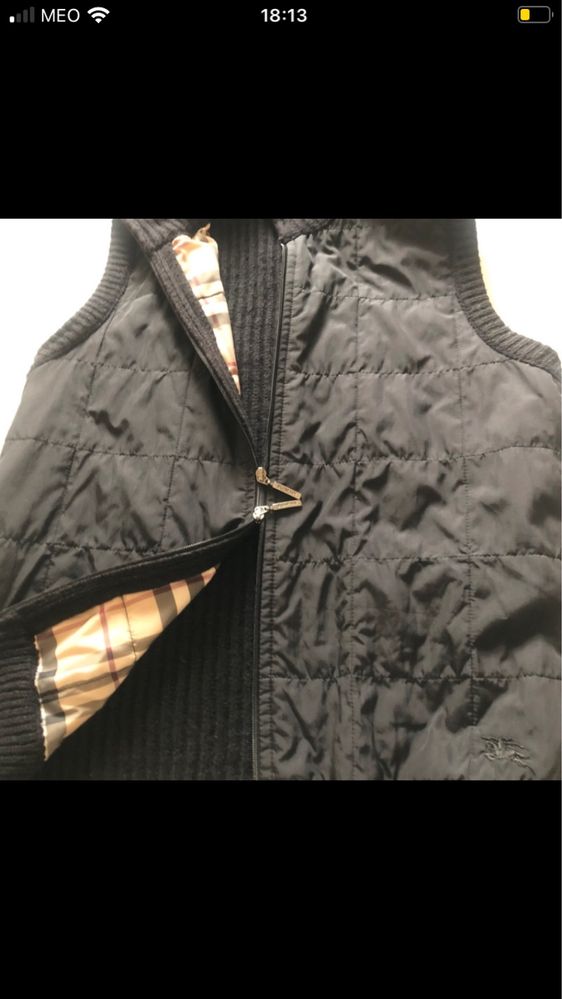 Colete Burberry,  preto
