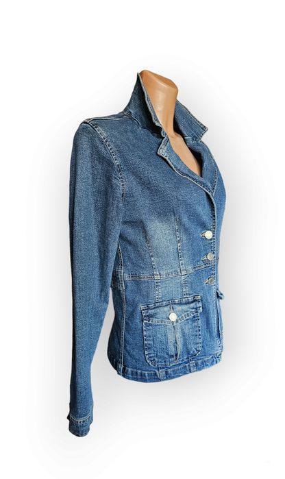 Kurtka marynarka jeansowa retro grunge y2k  vintage dowton
