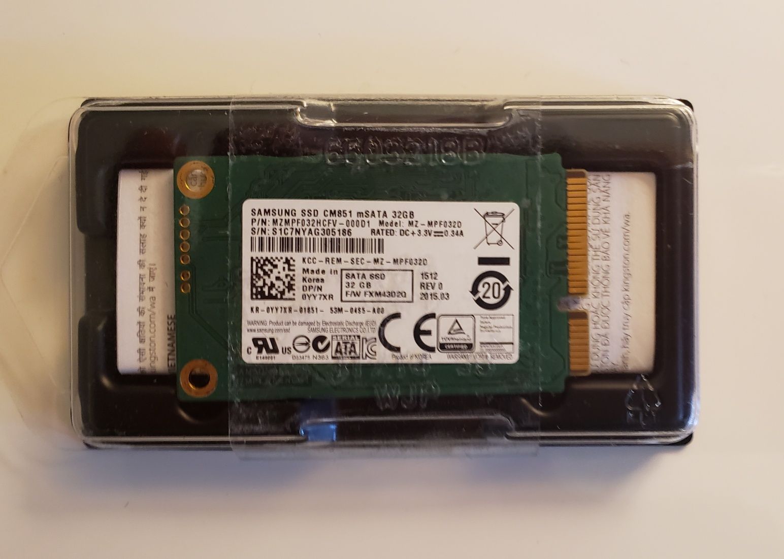 Samsung MZ-MPF0320/0H1 - 32GB MSATA CM851 Solid State SSD Drive