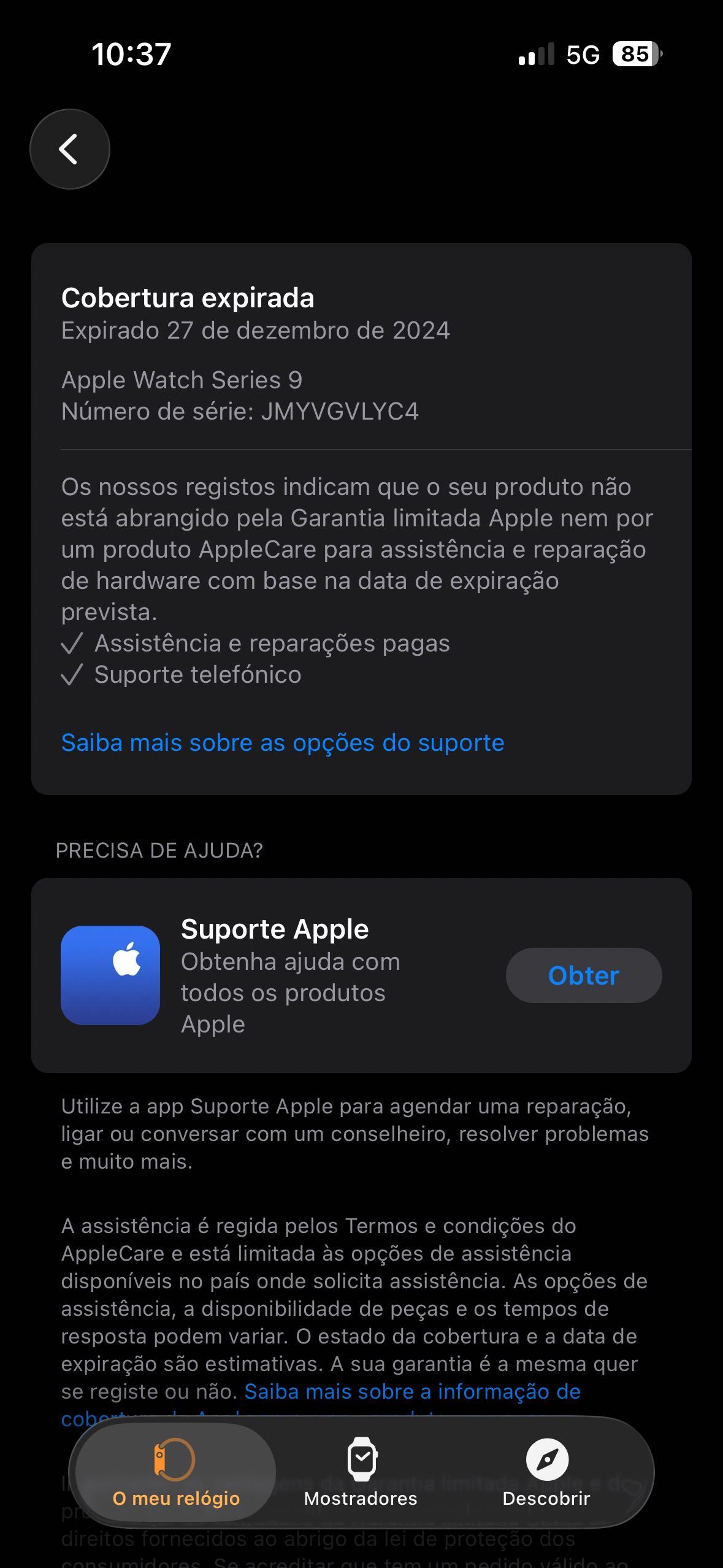 Vendo Apple Watch 9 Original Apple Versão com GPS e Cellular