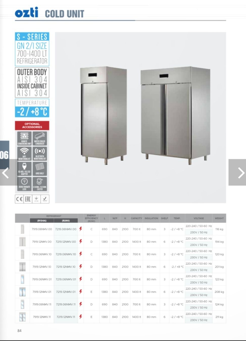 Congelador Industrial Vertical OZTI