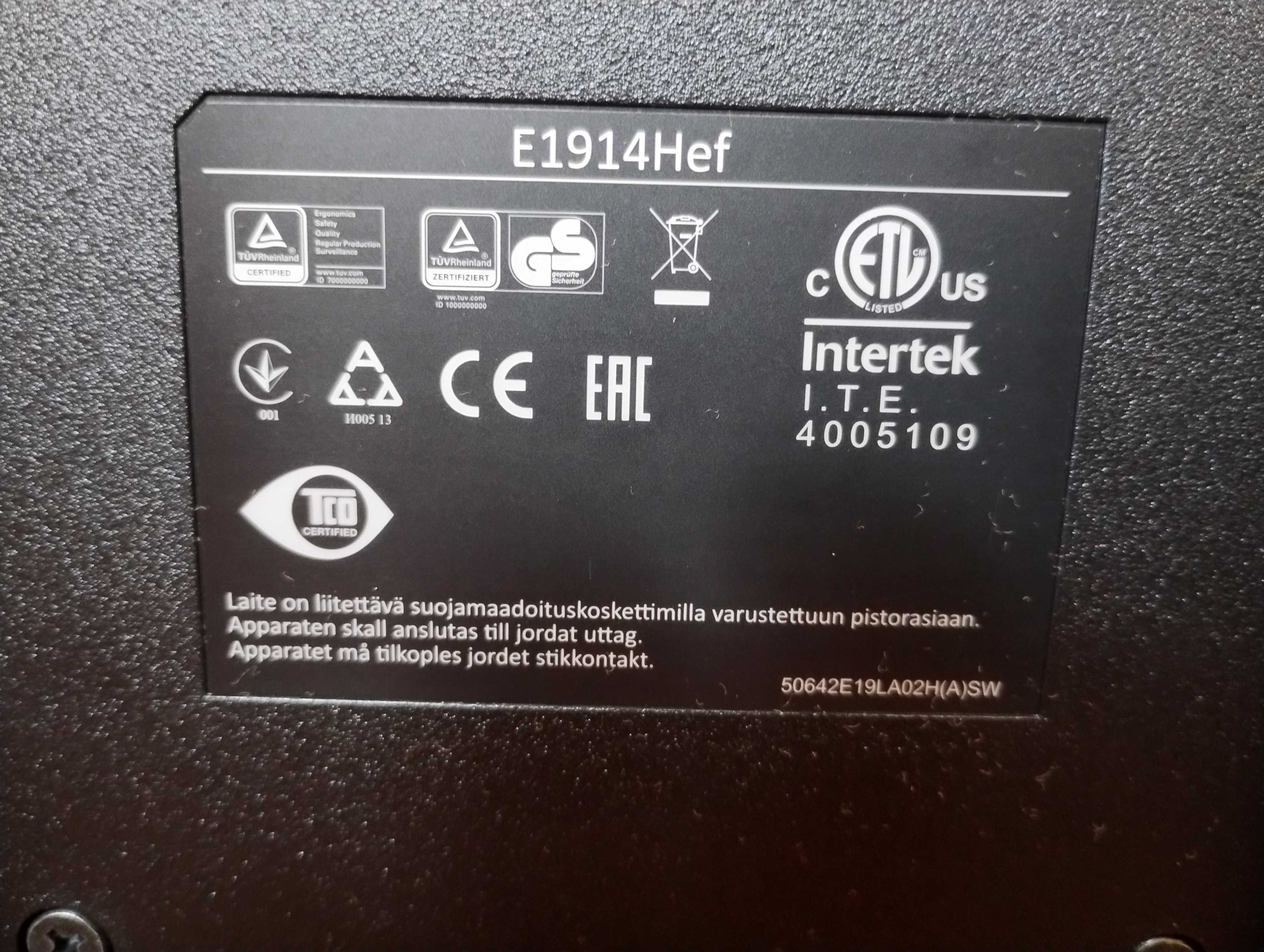 Monitor DELL E1914HEF