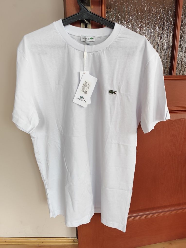 Koszulka męska T-shirt męski Lacoste biały nowy
