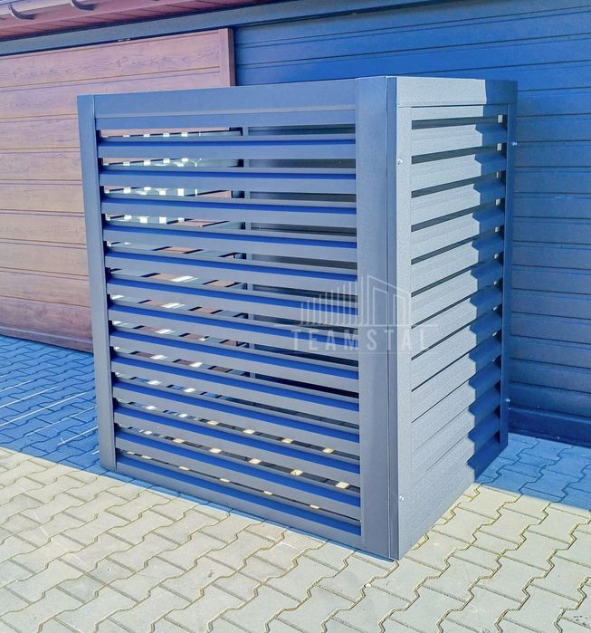 Osłona klimatyzatora Pompy Ciepła 100x70x140cm Antracyt Zabudowa TS942